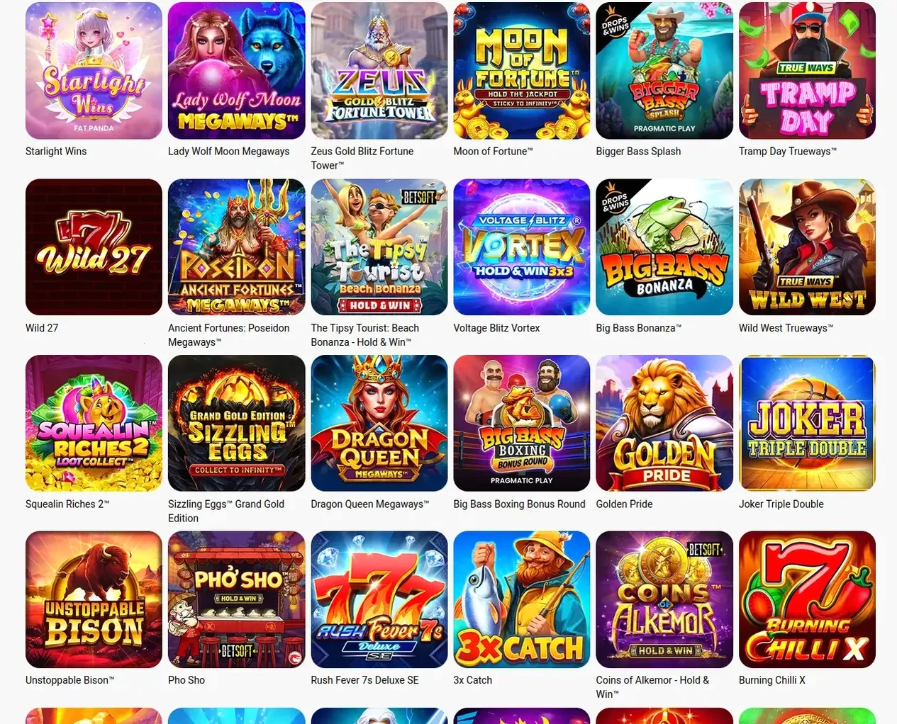 Игровой интерфейс онлайн казино Велора